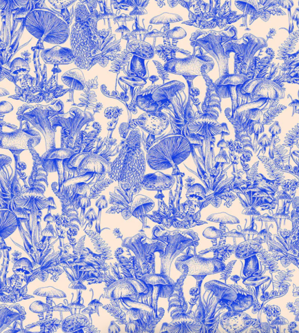 Fungi Forest Navy Wallcovering by Cole & Son 