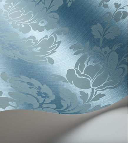 Giselle Mica Cerulean Blue Wallcovering by Cole & Son 