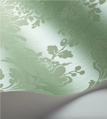 Giselle Mica Leaf Green Wallcovering by Cole & Son 