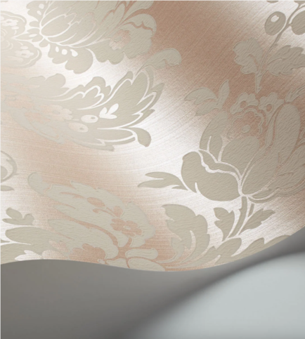 Giselle Mica Plaster Pink Wallcovering by Cole & Son 