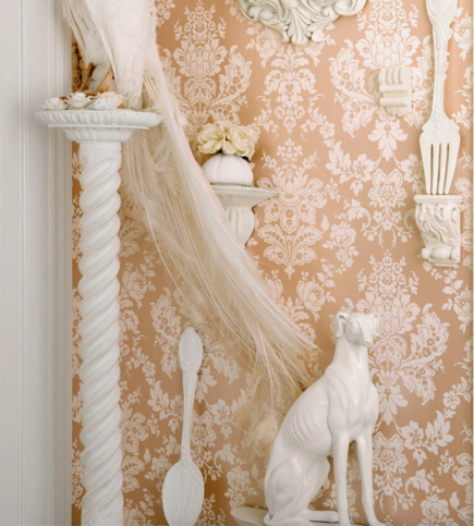 Giselle Mica Plaster Pink Wallcovering by Cole & Son 