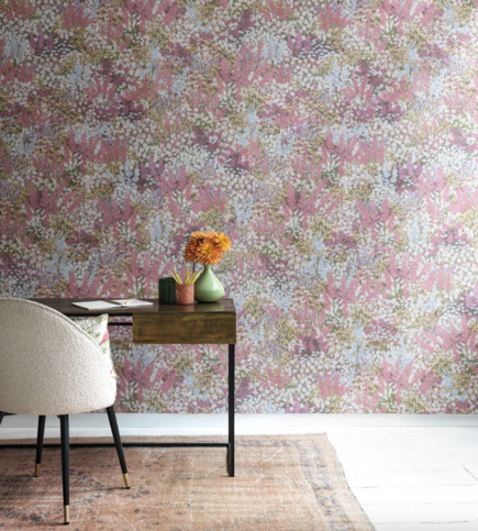 Grande Fleur Peach & Blush Wallcovering by Cole & Son 