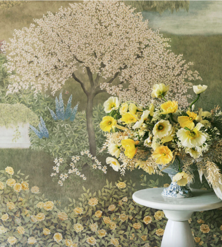 Idyll Honey Citrine Wallcovering by Cole & Son 