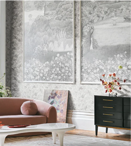Idyll Platinum Matte Wallcovering by Cole & Son 