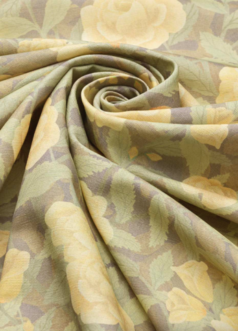 Idyll Roses Linen Union Honey Citrine Fabric by Cole & Son 