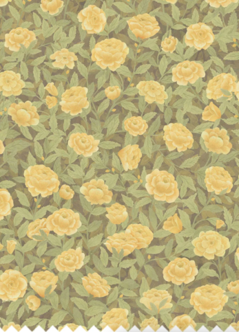 Idyll Roses Linen Union Honey Citrine Fabric by Cole & Son 