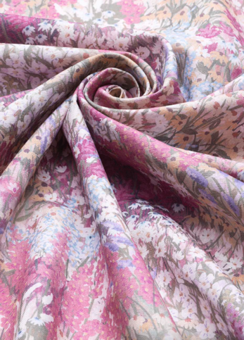 Petite Fleur Linen Union Cerise & Eau de Nil Fabric by Cole & Son 