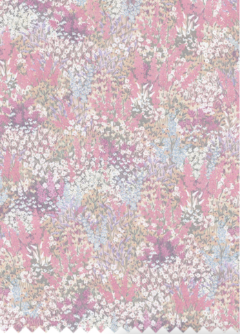 Petite Fleur Linen Union Cerise & Eau de Nil Fabric by Cole & Son 