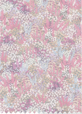 Petite Fleur Satin Cerise & Eau de Nil Fabric by Cole & Son 