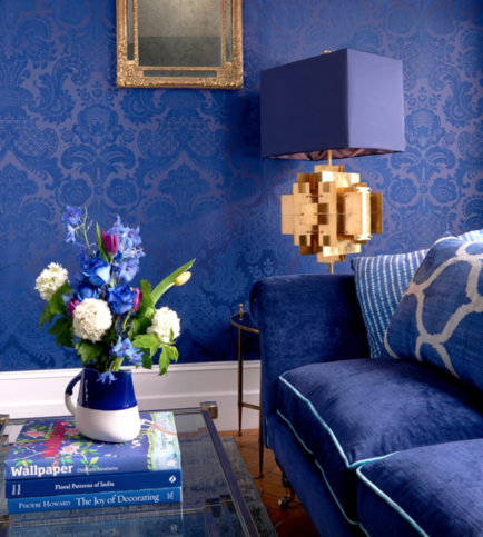 Petrouchka Hyacinth Blue Wallcovering by Cole & Son 