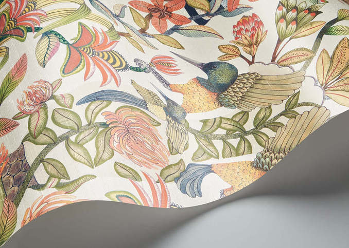 Protea Garden Silk Wallcovering by Cole & Son 
