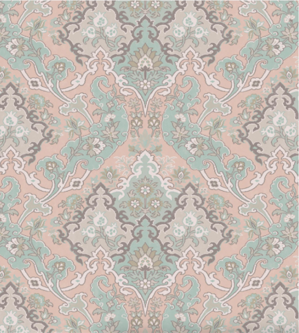 Pushkin Stone & Duck Egg on Plaster Pink Wallcovering by Cole & Son 