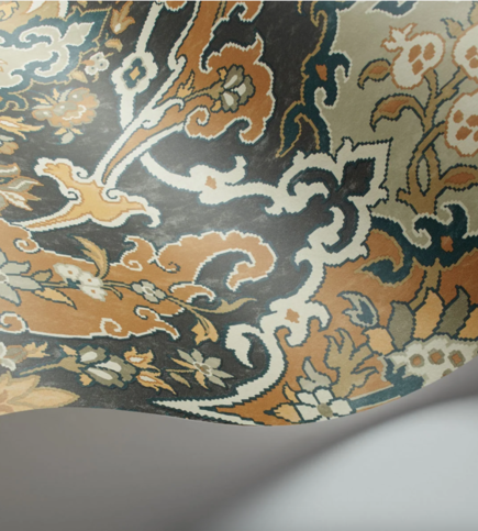 Pushkin Stone & Ginger on Soot Wallcovering by Cole & Son 