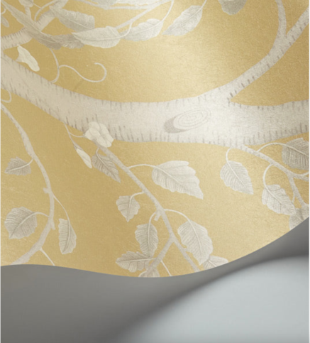 Seasonal Woods Gold Pearl Wallcovering by Cole & Son 