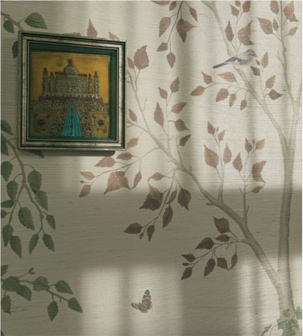 Seasonal Woods Grasscloth Oat Natural Wallcovering by Cole & Son 