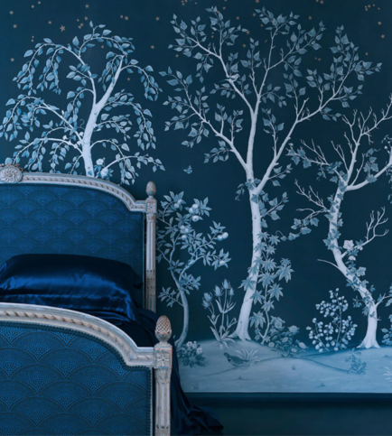 Seasonal Woods Midnight Wallcovering by Cole & Son 