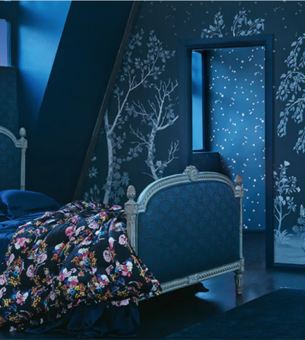 Seasonal Woods Midnight Wallcovering by Cole & Son 