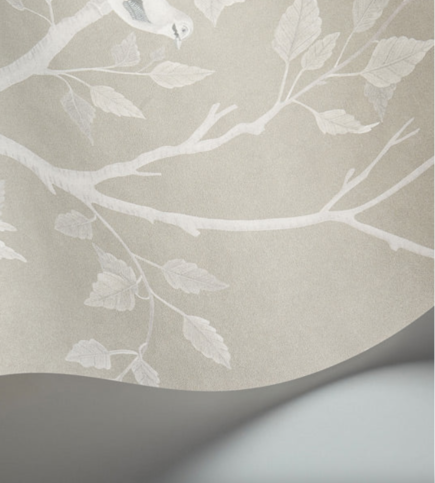 Seasonal Woods Platinum Matte Wallcovering by Cole & Son 