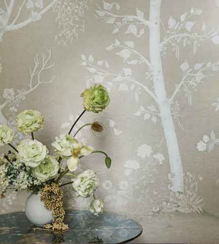 Seasonal Woods Platinum Pearl Wallcovering by Cole & Son 