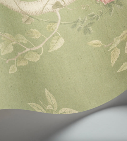 Seasonal Woods Silk Jade Wallcovering by Cole & Son 