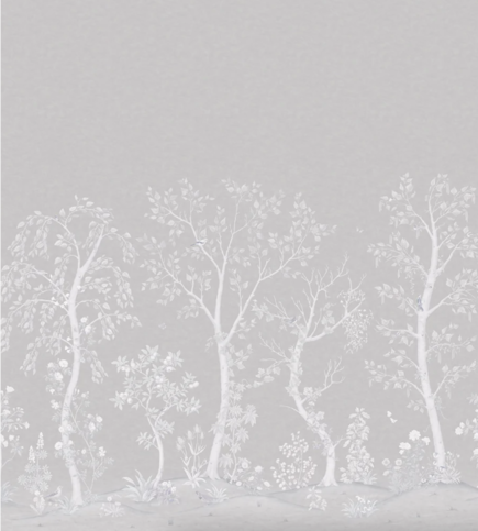 Seasonal Woods Silk Platinum Wallcovering by Cole & Son 