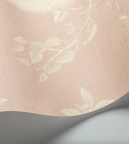 Seasonal Woods Silk Rose Quartz Wallcovering by Cole & Son 