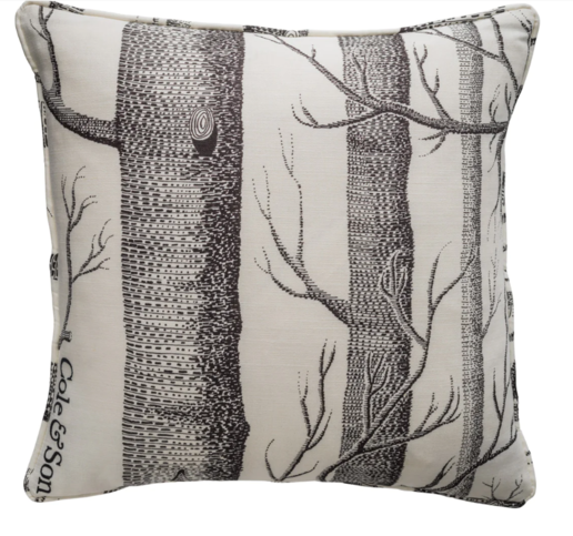 Woods Linen Union Cushion by Cole & Son 