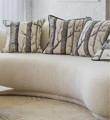 Woods Linen Union Cushion by Cole & Son 