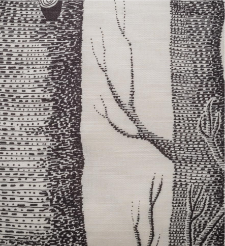 Woods Linen Union Cushion with Velvet Piping by Cole & Son 