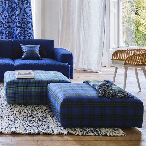 Abernethy Cobalt Fabric by Designers Guild 
