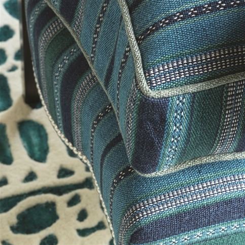 Almacan Peacock Fabric by William Yeoward