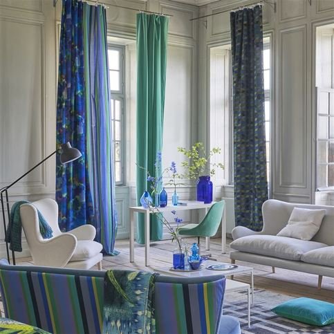 Baluchar Cobalt Fabric by Designers Guild 