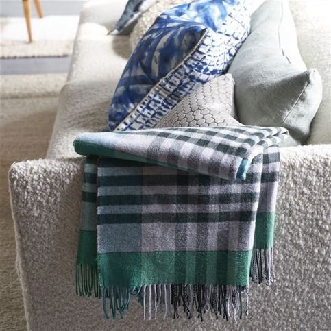 Bankura Emerald Throw by Designers Guild
