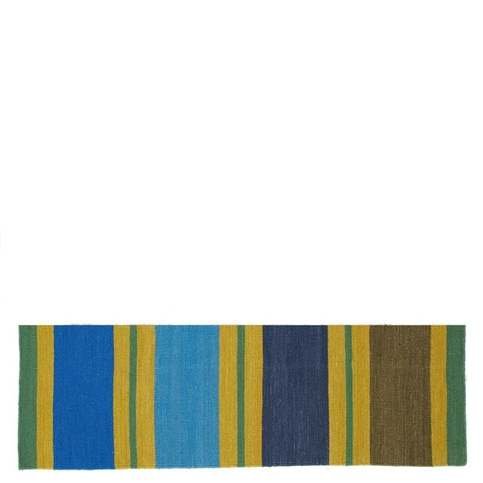 Benares Azure Runner Rug by Designers Guild