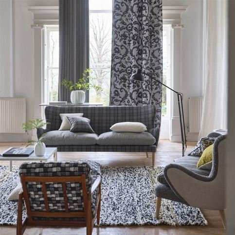 Blengdale Graphite Fabric by Designers Guild 