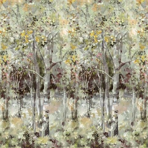 Bois De Bouleau Scene 2 Sepia Wallcovering by Designers Guild