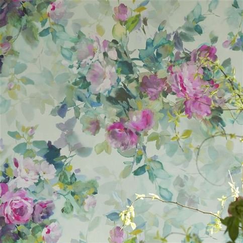 Bouquet De Roses Celadon Wallcovering by Designers Guild