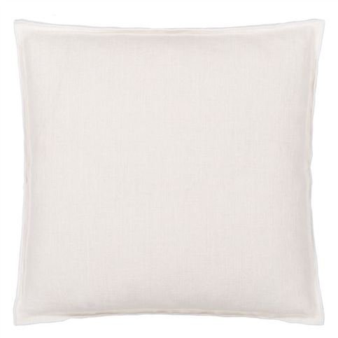 Brera Lino Alabaster with White overlocked edge Cushion by Designers Guild