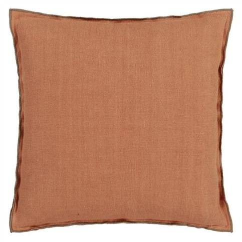 Brera Lino Brick & Turmeric Cushion by Designers Guild