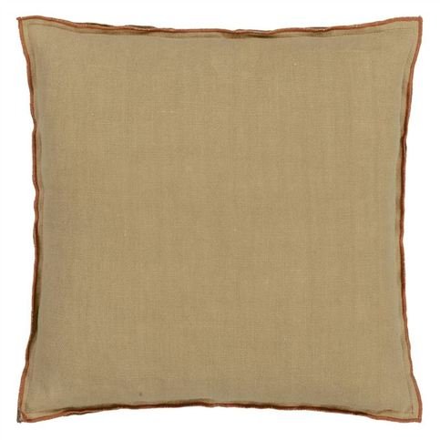 Brera Lino Brick & Turmeric Cushion by Designers Guild