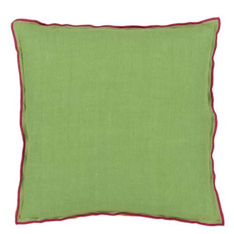 Brera Lino Cerise & Grass Cushion by Designers Guild