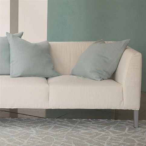 Brera Lino Duck Egg Fabric by Designers Guild 