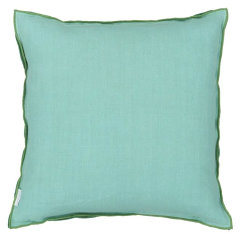 Brera Lino Emerald & Capri Cushion by Designers Guild