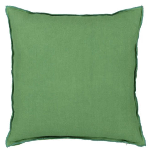Brera Lino Emerald & Capri Cushion by Designers Guild