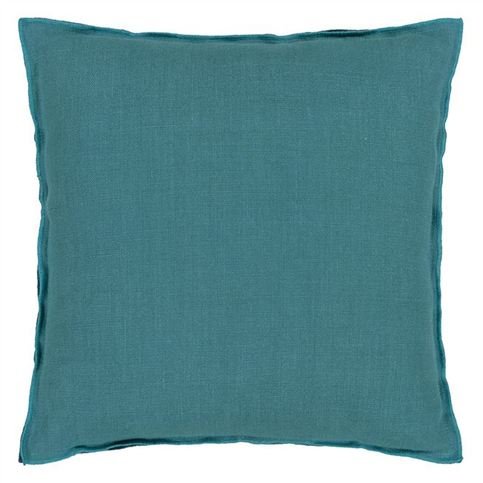 Brera Lino Indian Ocean & Teal Cushion by Designers Guild