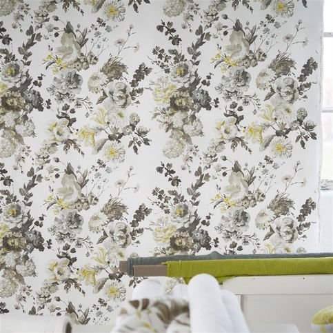 Brera Lino Lime Fabric by Designers Guild 