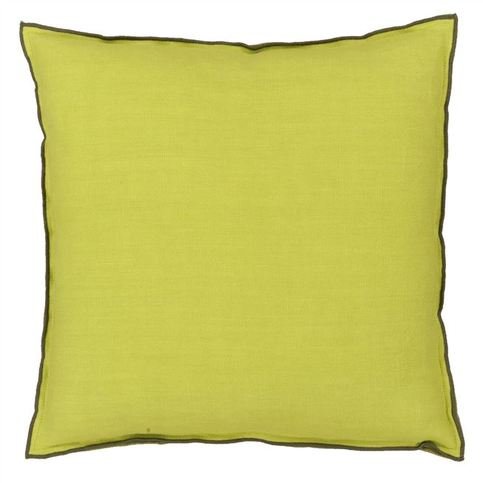 Brera Lino Lime & Moss Cushion by Designers Guild