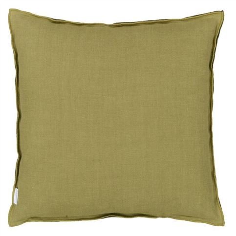 Brera Lino Lime & Moss Cushion by Designers Guild