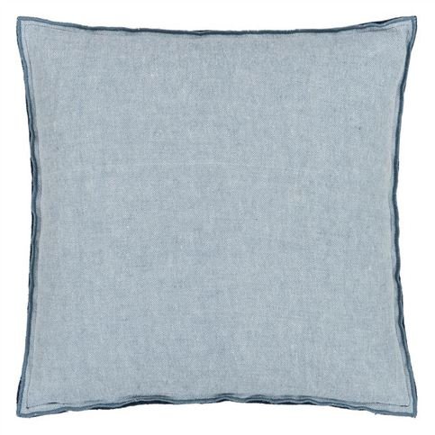 Brera Lino Midnight & Chambray Cushion by Designers Guild