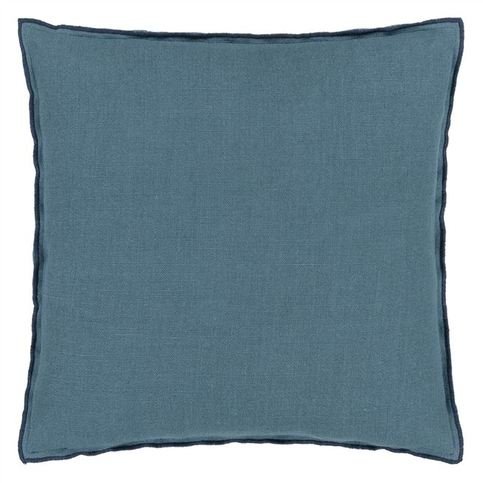 Brera Lino Midnight & Chambray Cushion by Designers Guild